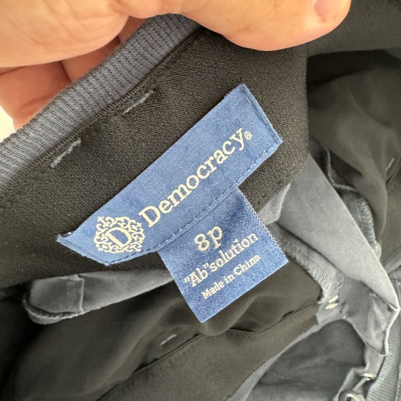 NEW Democracy Absolution Sky Rise Utility Elastic Hem Pant Navy Petite - Picture 10 of 13